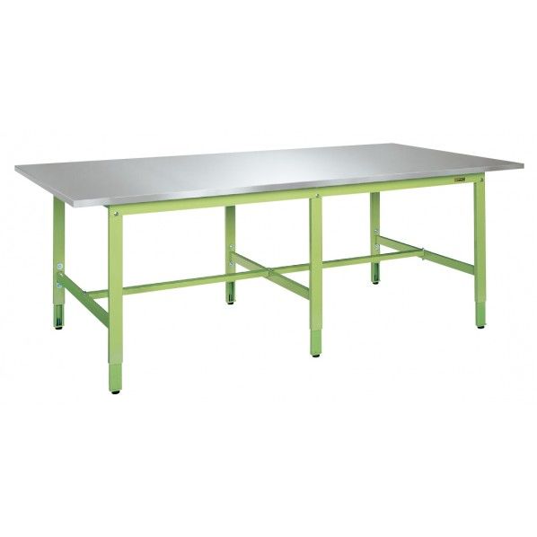 大型高さ調整作業台 ステンレスカブセ天板仕様