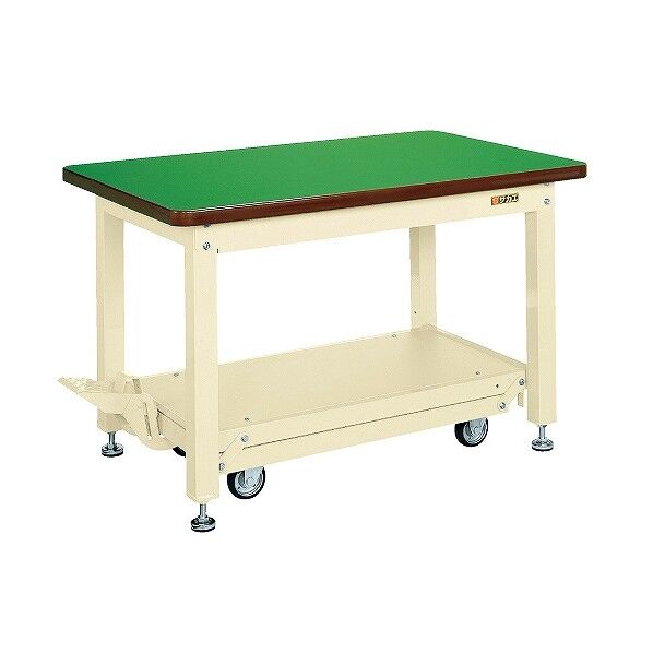 重量作業台 KWCタイプ ペダル昇降移動式 アイボリー KWCF-128I 1