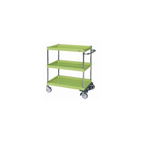 ニューCSパールワゴン 軽/中量タイプ フットブレーキ付 ナイロンウレタン車 サカエグリーン CSPA-607BRNU 1