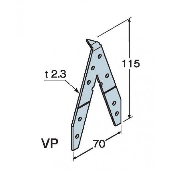 ※法人専用品※タナカ Z山形プレートVP-2 AB1008A0 100枚