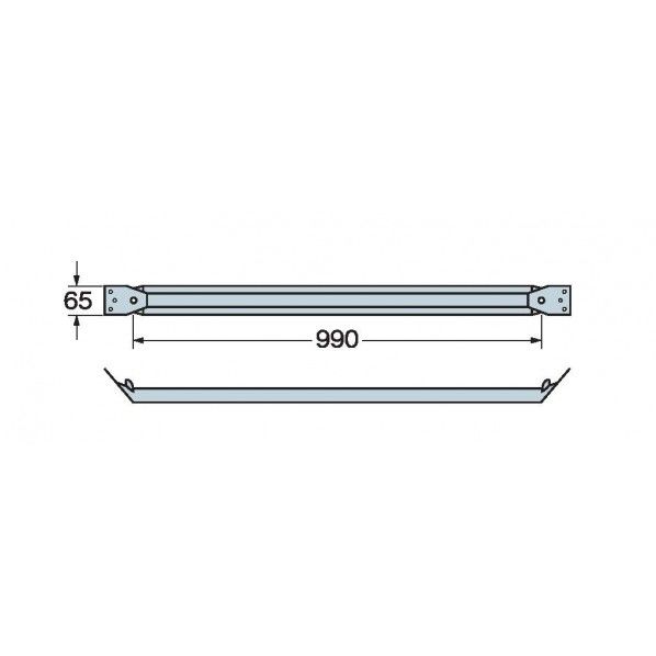 ※法人専用品※タナカ Z火打金物 HB 65×990×2.3 AB100100 5本