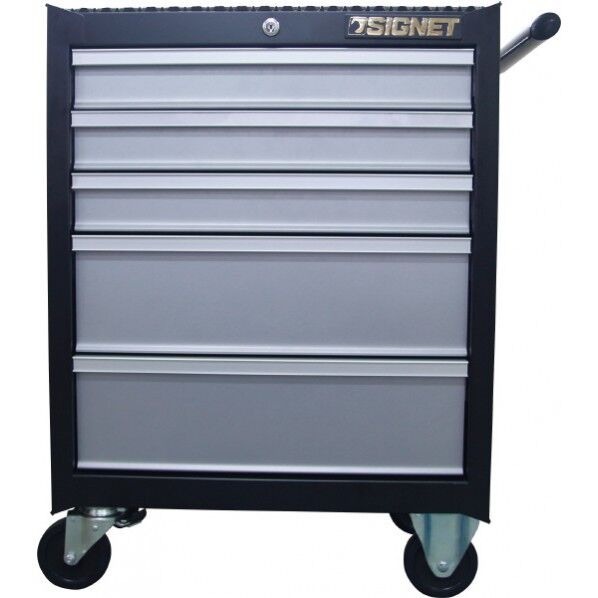 ミニローラーキャビネット5段 マットブラック W570×D345×H650(キャスター含む)mm 54057 1台