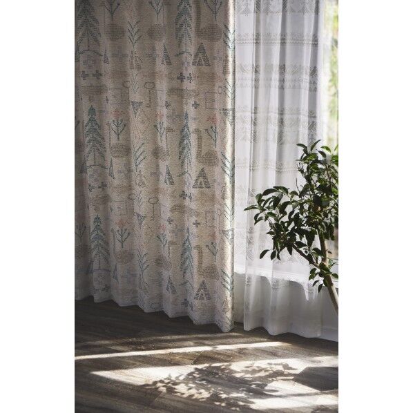 スミノエ 既製遮光カーテン バースオブザワールド 幅100×丈135cm ミックス J1011 1本...