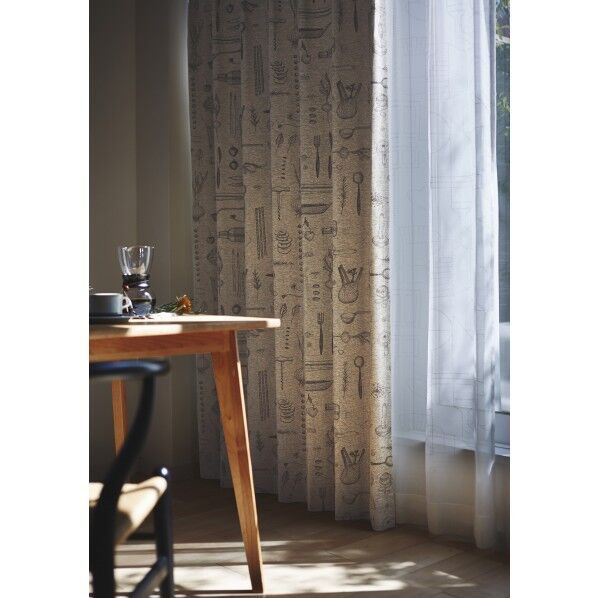 スミノエ 既製遮光カーテン ボナペティ 幅100×丈135cm ブラウン J1013 1本...