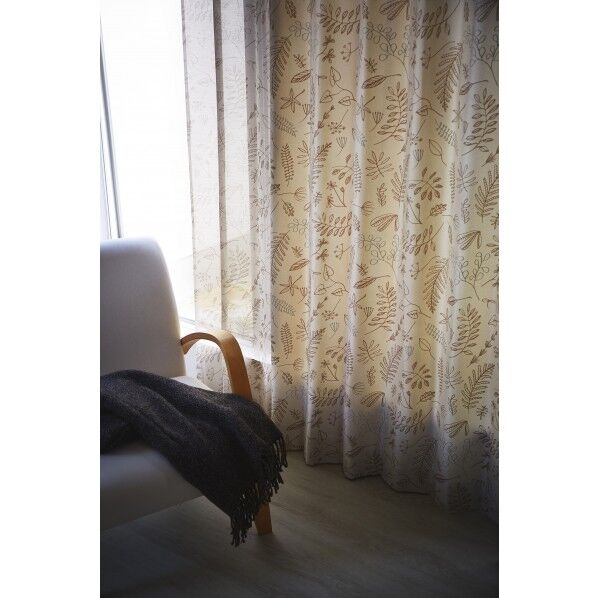 既製カーテン ブロッサム アイボリー 幅100×丈135cm J1018 1本