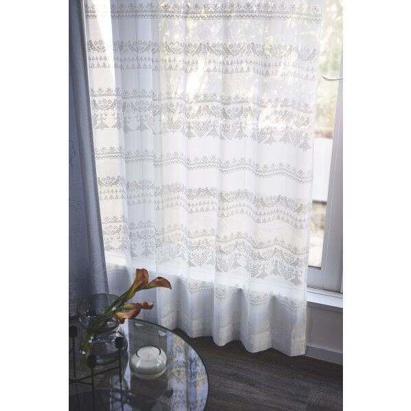 レースカーテン ナイトインザフォレストボイル ホワイト 幅100×丈133cm J1020 1本