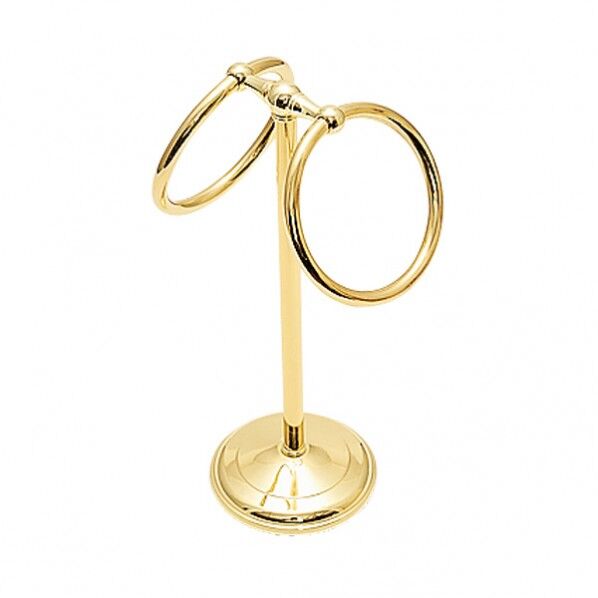 スタンドタオルリング 金色 幅112×高さ300×奥行82mm 640407(264-64407) 1個