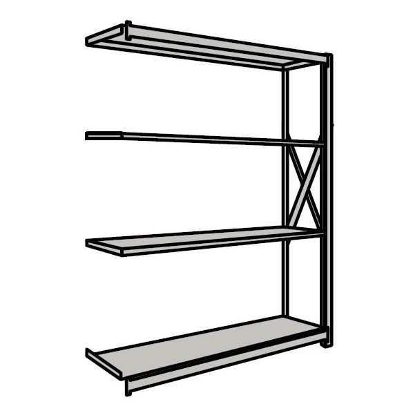 重量棚NR型(1000kg/段・連結・高さ2410mm・4段タイプ) NR-3754R 1