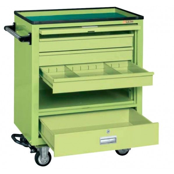 エスエスワゴン フットブレーキ付 上段引出し3段付 ゴム車