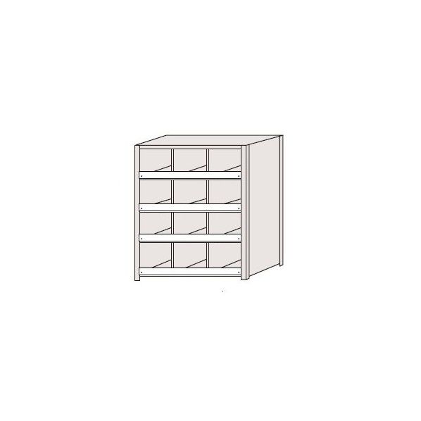 サカエ 区分棚 棚板コボレ止め付・100kg/段・3列タイプ NCC710304...