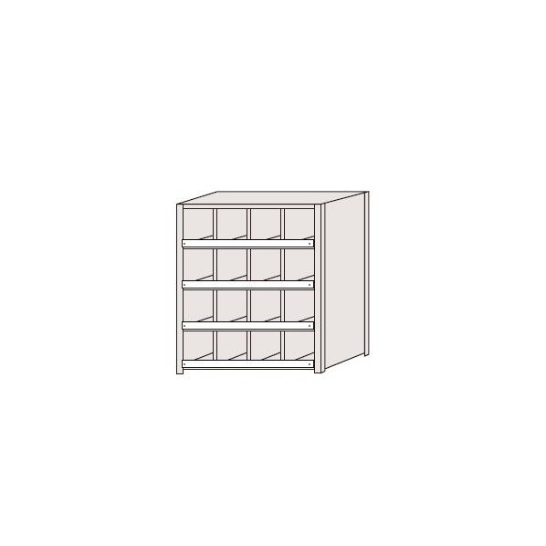 サカエ 区分棚 棚板コボレ止め付・100kg/段・4列タイプ NCC710404...