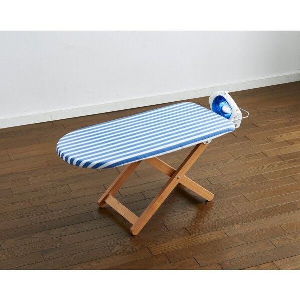 ベストコ セレーノ ナチュラルウッドアイロン台 ブルーストライプ ND-3372 1個...