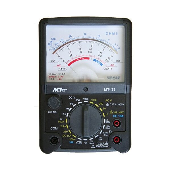アナログマルチメーター 108×160×41mm MT-33 1本