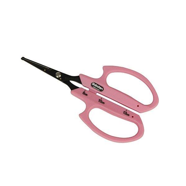 ぶどう鋏 先丸直刃 ピンク 160mm B-6 1点