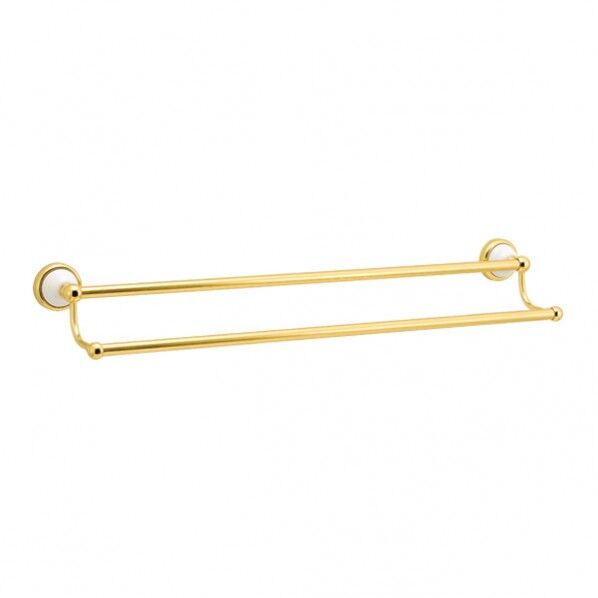 ダブルタオルバー 68 CE 金色 幅742×高さ105×奥行150mm 640138(264-64138) 1個