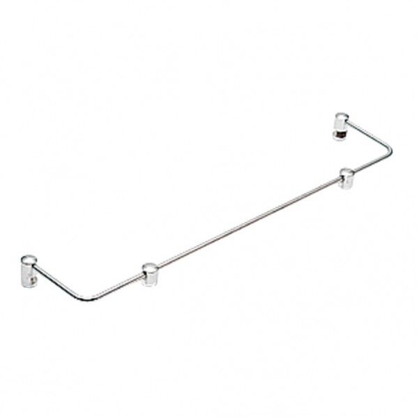 ガラス棚枠 M CR 銀色 幅469×高さ20×奥行103mm 640771(264-64771) 1個