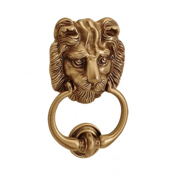 ドアノッカー ライオン AB アンティーク色 幅114×高さ186×奥行39mm 620826(264-62826) 1個