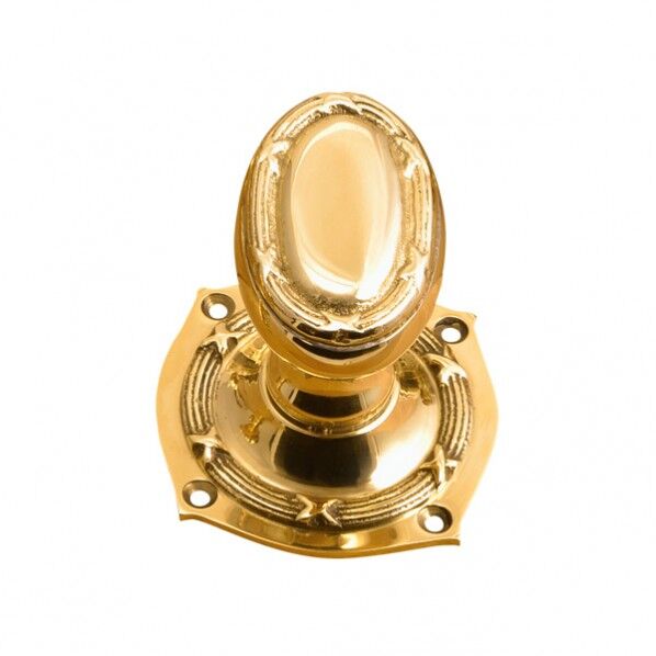 ドアノブ DN1 オーバル 金色 ノブ部60×台座63×奥行64mm 620851(264-62851) 1個