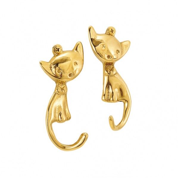 フック キャット2ペア 金色 幅38×高さ85×奥行20mm 610278(264-61278) 1個