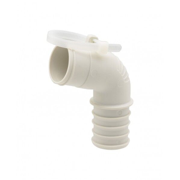 これカモ 洗濯機排水口接続トラップ用 エルボ バンド付き (洗濯機パントラップ 簡単取付) 排水口内径36ミリ 35g GA-LF026