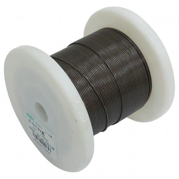 黒コーティングワイヤロープ1.2mm×100m1巻 R-SY12V-BLACK 1