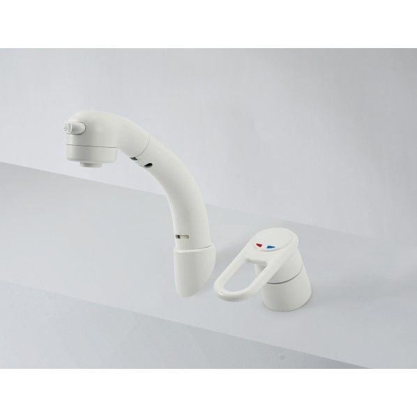 KVK 洗面化粧室 KM8019Z 寒冷地用 シングルレバー式洗髪シャワー 傾斜タイプ 1個