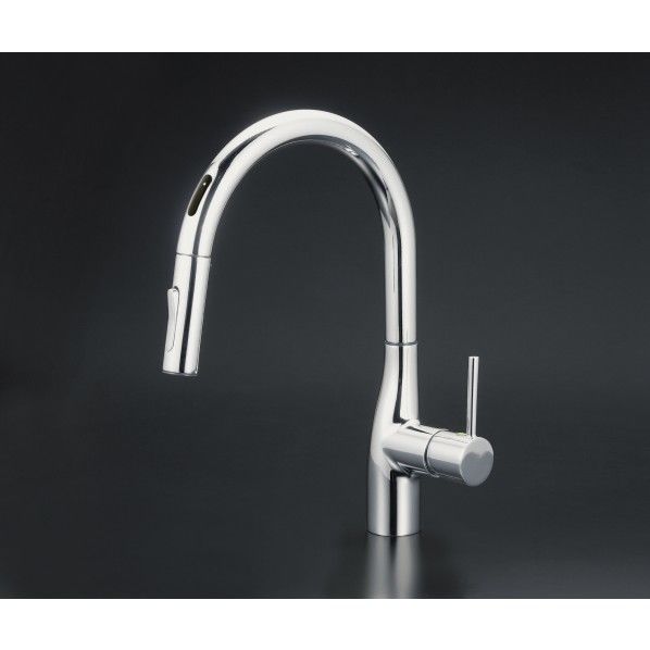 KVK キッチン KM6071ZEC 寒冷地用 センサー付グースネックシングルレバー式混合栓 eレバー 1個