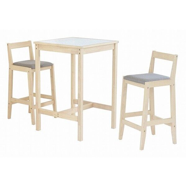 BarTable & Stool Set ナチュラル 600mm ILD-3438NA 1台