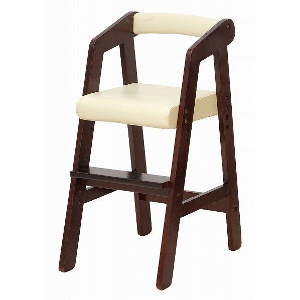 キッズハイチェアー ダークブラウン 350mm KDC-2442DBR 1台