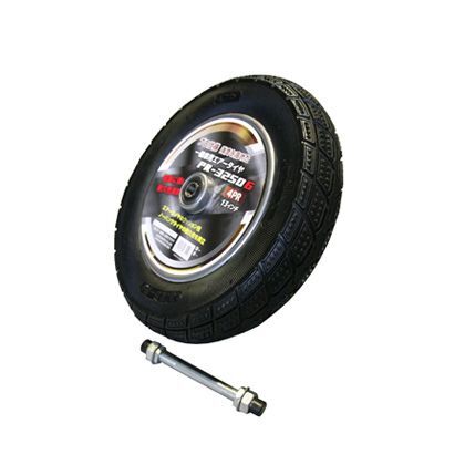 一輪車 エアータイヤ (サイズ)車輪径:365mmタイヤ幅:76mm車軸(シャフト)長さ:170mm PR-3250G 1点