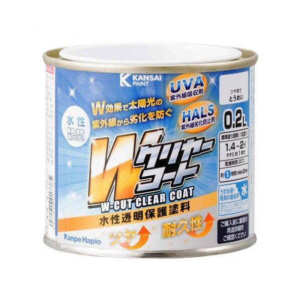 Wカットクリヤー 水性多用途つやあり
