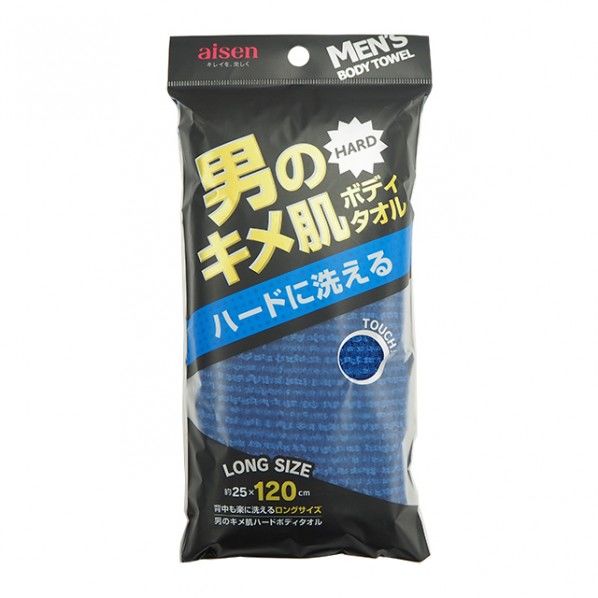 アイセン 男のキメ肌 ハードボディタオル ブルー BY502 1個...