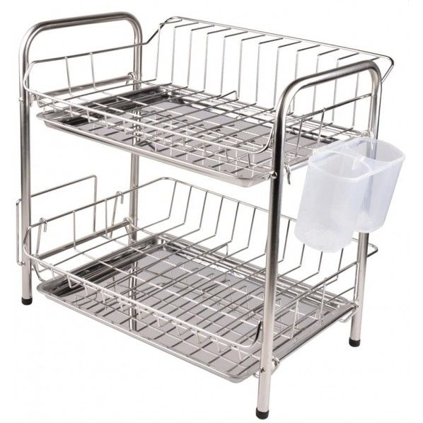 アクティア ステンレス製 2段式 水切りバスケット