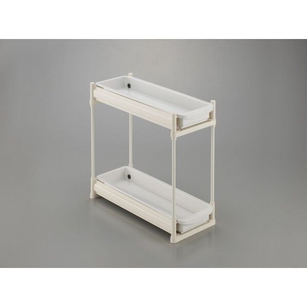 シンク下スライドラック2段 スリムタイプ 190×450×380/405/430 SS-304 1個