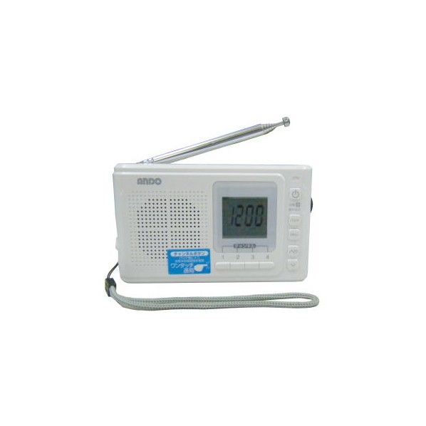 ワンタッチ操作3バンドラジオ 121×26×74mm S18-929D 1台