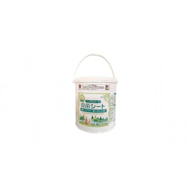 MYWET シールで楽しく学ぶ!ノンアルコール除菌シート 本体 350個