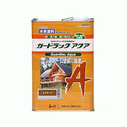 水性ガードラックアクア木材保護塗料(防虫・防腐・防カビ・撥水効果) チーク 3.5kg A-3 1点