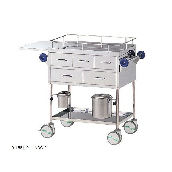 繃帯交換車 NBC-2 700×450×850mm 0-1551-01 1