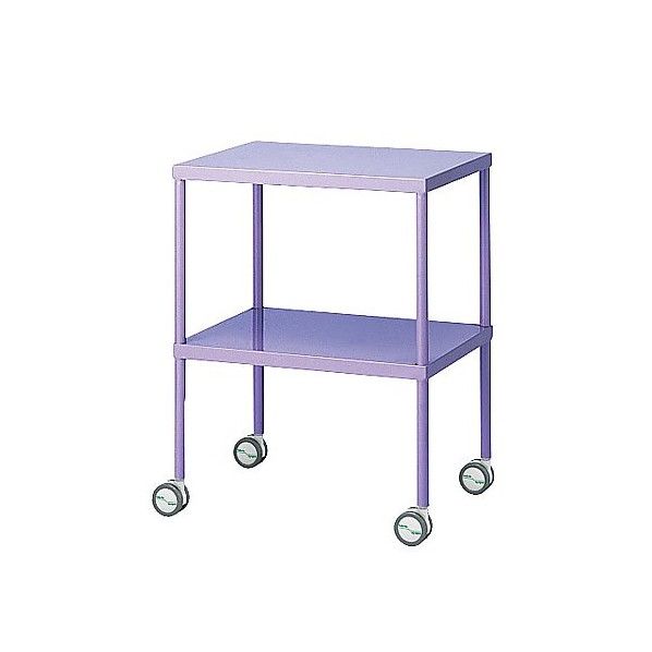 カラフル回診車 手摺無し ラベンダー 600×450×792mm 0-210-07 1