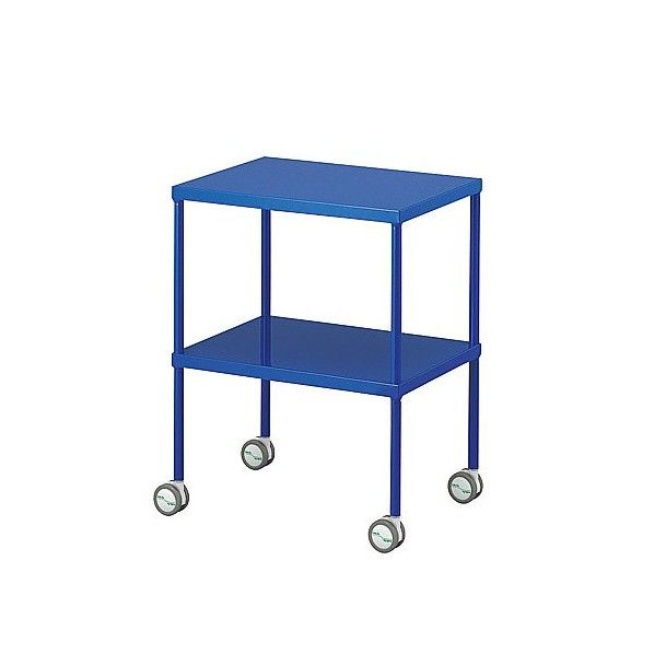 カラフル回診車 手摺無し ブルー 600×450×792mm 0-210-09 1