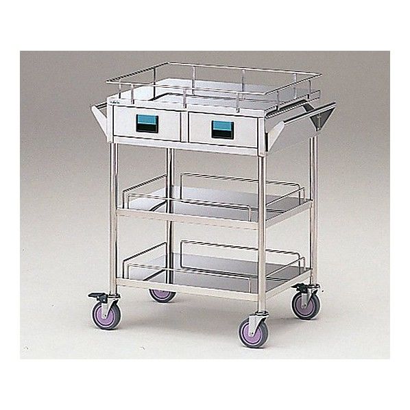 カラフルカート 3段-青 600×450×855mm 0-3442-02 1