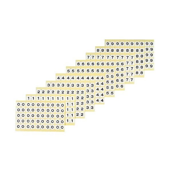 モノクロナンバーラベル 0-3142-01 10枚