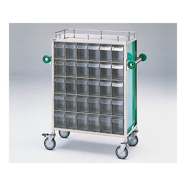 与薬車 60人用 対角ストッパー付き 795×405×1135mm 0-473-02 1