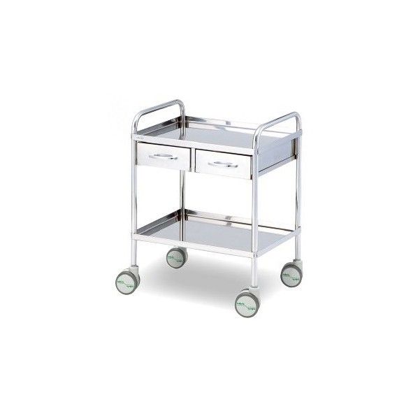 枠付き回診車(2段) 603×453×787mm 0-5443-11 1