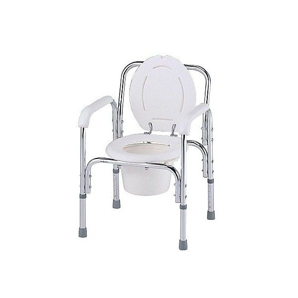 デラックスアルミ製便器椅子 530×455×720~820mm 0-663-01 1