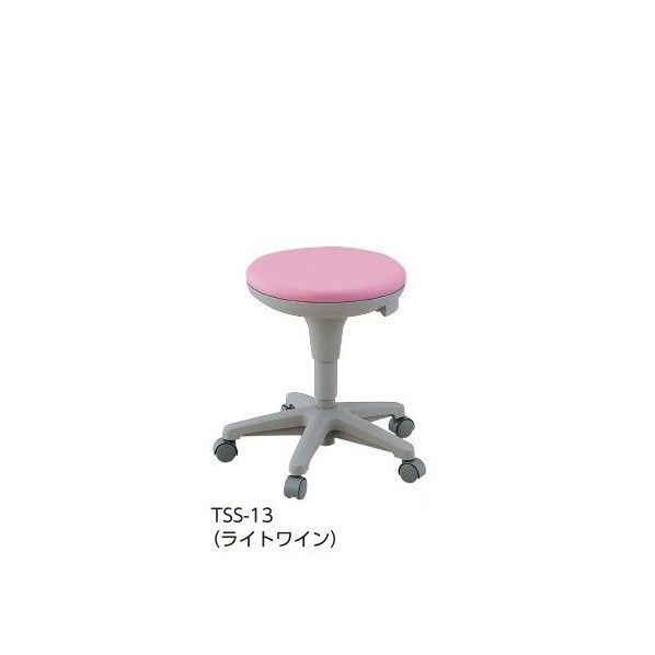 システムスツール ロータイプ・背無し・キャスター有り TSS-13 ライトワイン 0-5071-02 1脚