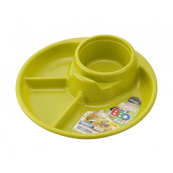 1420 バーベキューディッシュ グリーン 21φ×4.6cm 1個