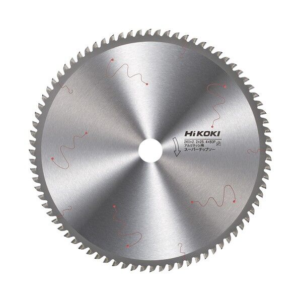HiKOKI(ハイコーキ) 0032-6744 スーパーチップソー(アルミ用) C10FSH用 260×80P 1個...