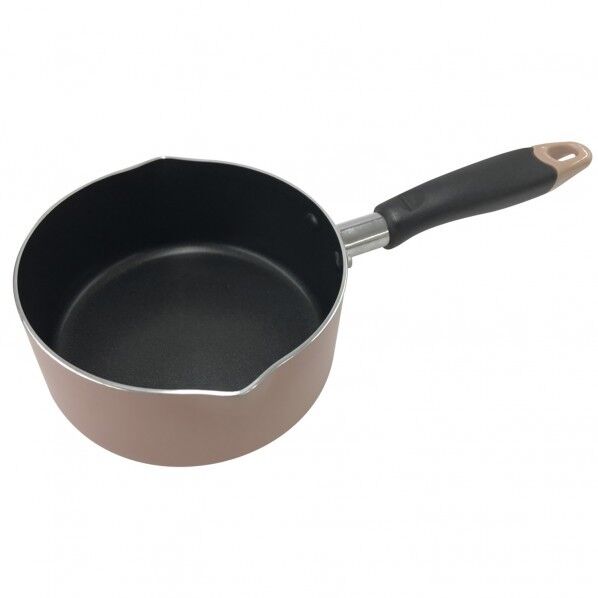 ちびパン ふっ素加工 IH両口付ミルクパン ピンク 16cm ND-6232 1個