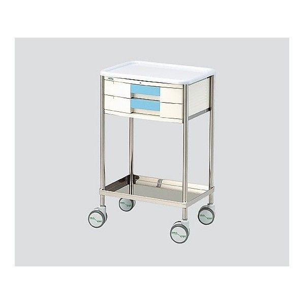 ナビスメイトワゴン A3引出し青タイプ 補助天板無し 543×398×867mm 0-7920-01 1